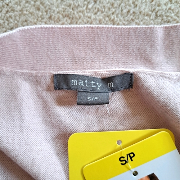 Matty M Pink Open Cardigan Women's Small Lightweight Knit Sweater NWT - Picture 7 of 14
